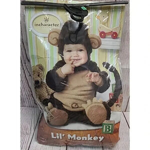 Incharacter Costumes Lil' Monkey Costume Infant 6 Months+ Brown 2010 Halloween